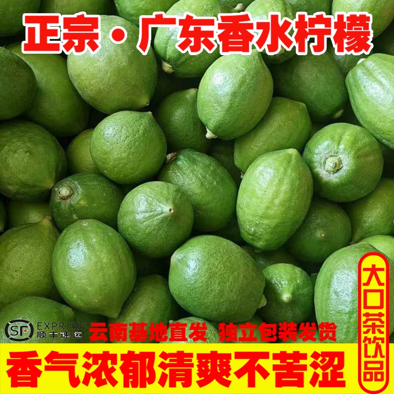 【顺丰】正宗广东香水柠檬新鲜青柠檬奶茶店专用无籽香型一二级果