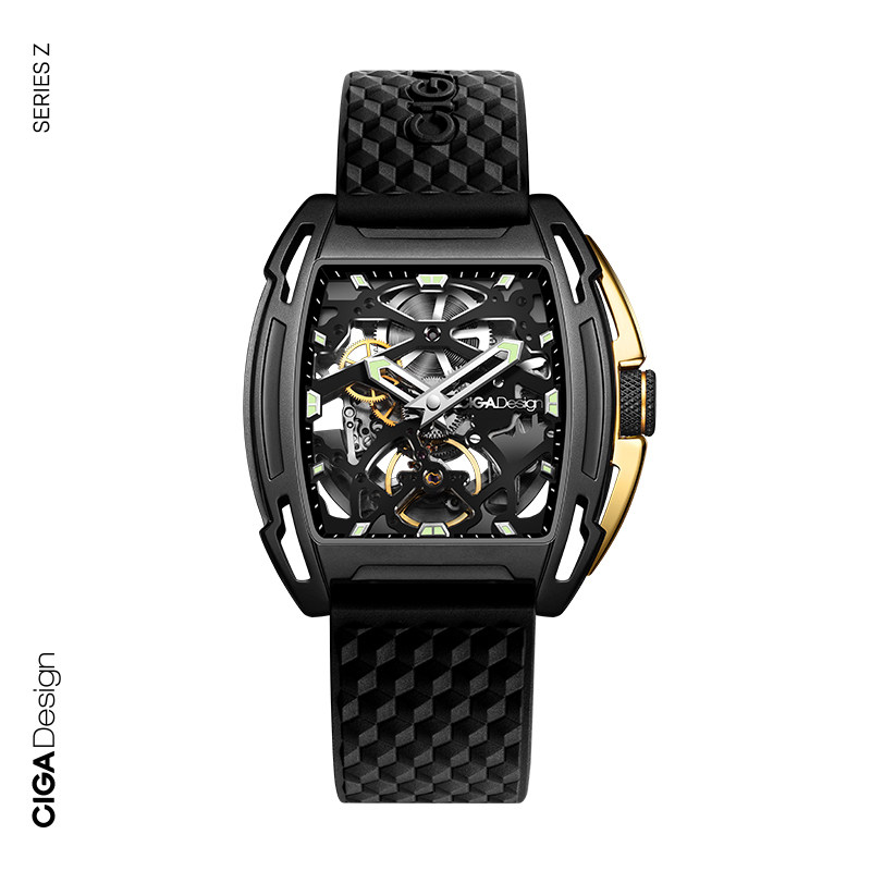 新品上市 CIGA design玺佳锋芒机械表破界版酒桶型镂空男款手表