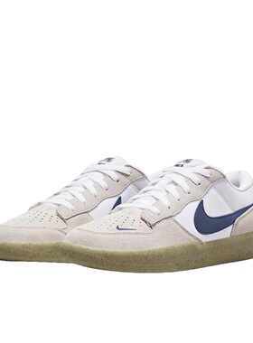 Nike SB Force 58 帆布绒面革 百搭舒适板鞋 男女同款 灰白蓝
