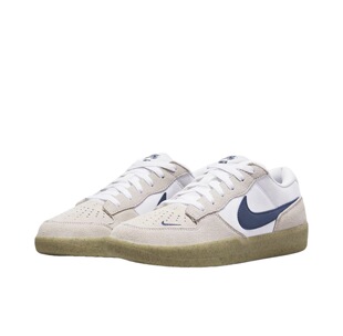 Nike SB Force 58 帆布绒面革 百搭舒适板鞋 男女同款 灰白蓝