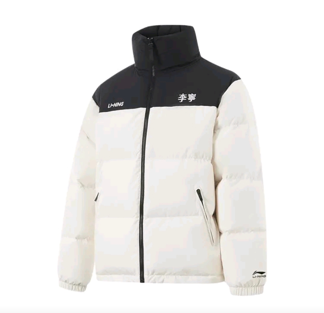 Li Ning/李宁 短款字母印花加厚加绒抗寒鸭绒羽绒服 AYMU239 沅鸢