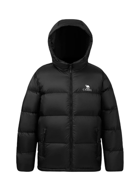 骆驼火山骆驼暖绒系列羽绒服加厚加绒蓄热拼接连帽M13CR07089C