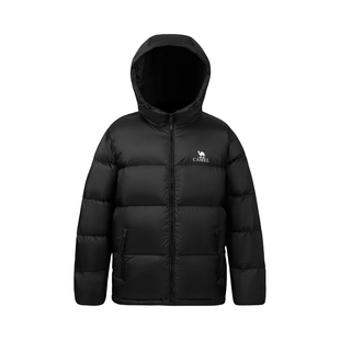 骆驼火山骆驼暖绒系列羽绒服加厚加绒蓄热拼接连帽M13CR07089C