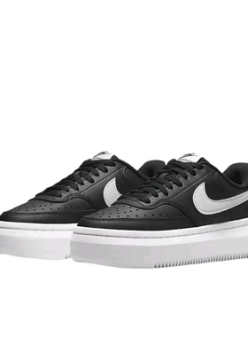 Nike Court Vision 1 Alta 皮革  防滑耐磨 低帮 板鞋 女款 黑白