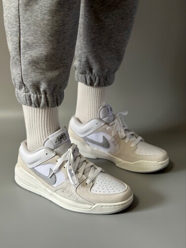 Jordan Stadium 90 翻毛皮皮革 低帮 生活休闲鞋 男女同款 白灰