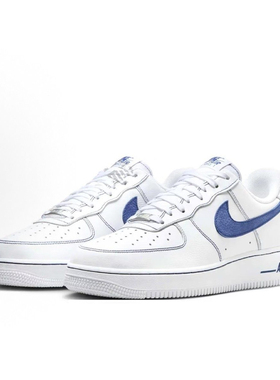 NIKE Air Force 1 Low白蓝色男子运动休闲低帮板鞋HQ2037-100羊仓