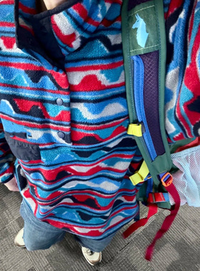 BP自制 B塔PA古着名族风抓绒套头卫衣 耐磨防风半拉链外套