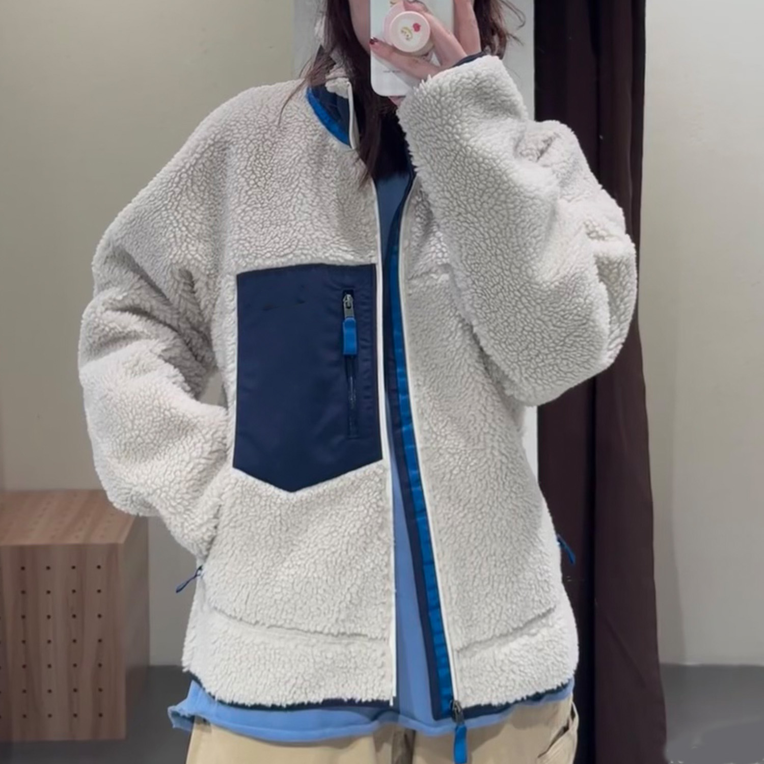 B塔平替Classic Retro-X户外抓绒衣羊羔毛立领拉链外套保暖夹克