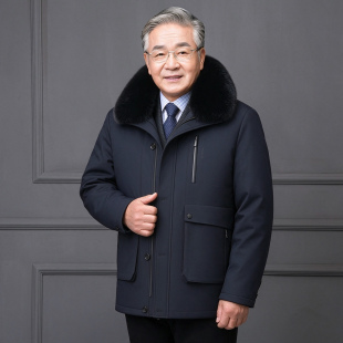 棉衣男士加绒加厚冬装外套中老年棉服东北抗寒爷爷加肥加大码棉袄