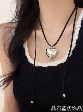 韩国博主fever同款爱心吊坠项链
