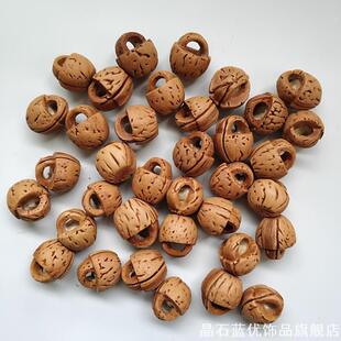 文玩配饰宝宝饰品桃核桃蓝手工雕刻挂件diy配件编红绳手脚链配件