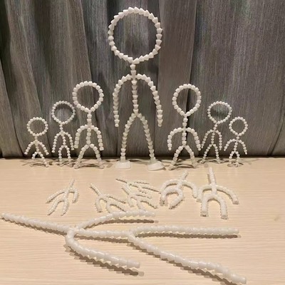 适用DIY棉花娃娃骨架素体16棉花10cm15cm20cm装工钩针卡通坐立