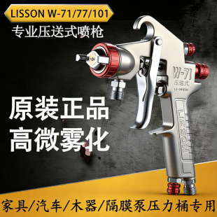 立森W71/77压送式气动油漆喷枪家用汽车家具喷涂上壶高雾化喷漆枪