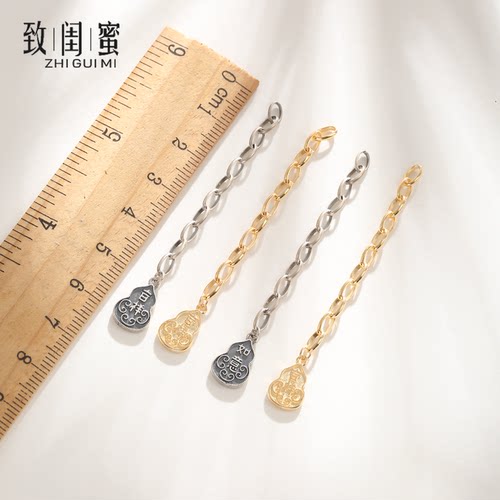 S925纯银吊坠延长链吉祥如意葫芦