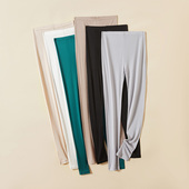 小脚口衬裤 修身 夏季 薄款 子女士 真丝九分打底裤 裤 女桑蚕丝针织大码