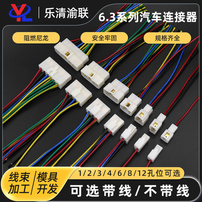 6.3汽车接插件2孔3/4P连接器