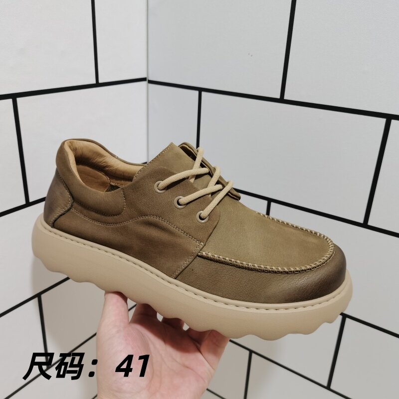 商场撤柜真皮断码男鞋厚底休闲鞋