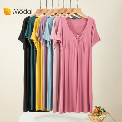 睡裙女夏季薄款宽松莫代尔