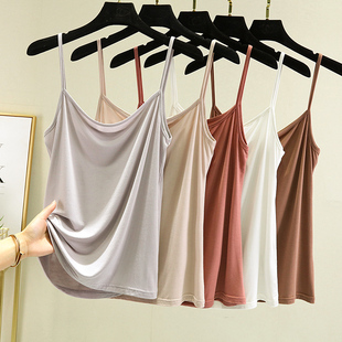 大码 莫代尔吊带背心女夏季 打底衫 内搭无袖 宽松外穿显瘦上衣潮 薄款