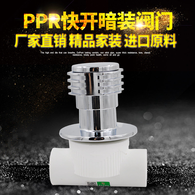 25PPR暗阀阀门4分水管管件配件
