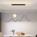 餐厅吊灯新款 长条灯灯具现代简约无吊灯全光谱饭厅铝制餐桌其他