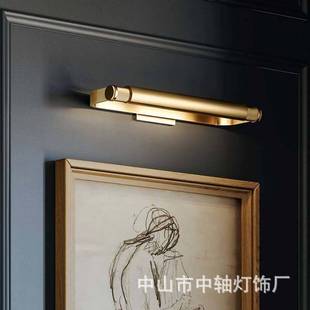 黄铜金色黑色壁灯客厅背景墙梳妆台镜前灯E27E26长笛灯泡工厂直销