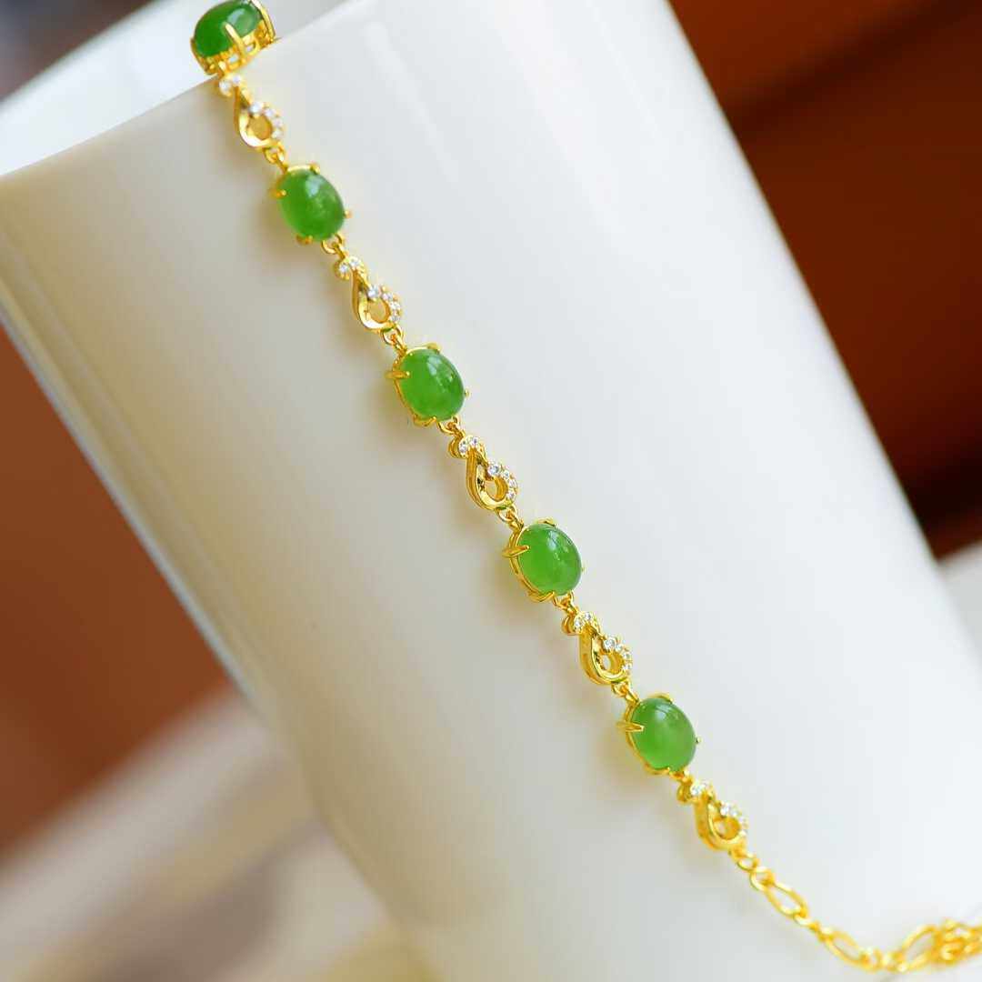 纯银天然和田玉碧玉手链和田玉蛋面精致碧玉手链和田玉手链精致,饰品/流行首饰/时尚饰品新,手链,淘宝优惠券,粉丝福利购,淘宝优惠卷