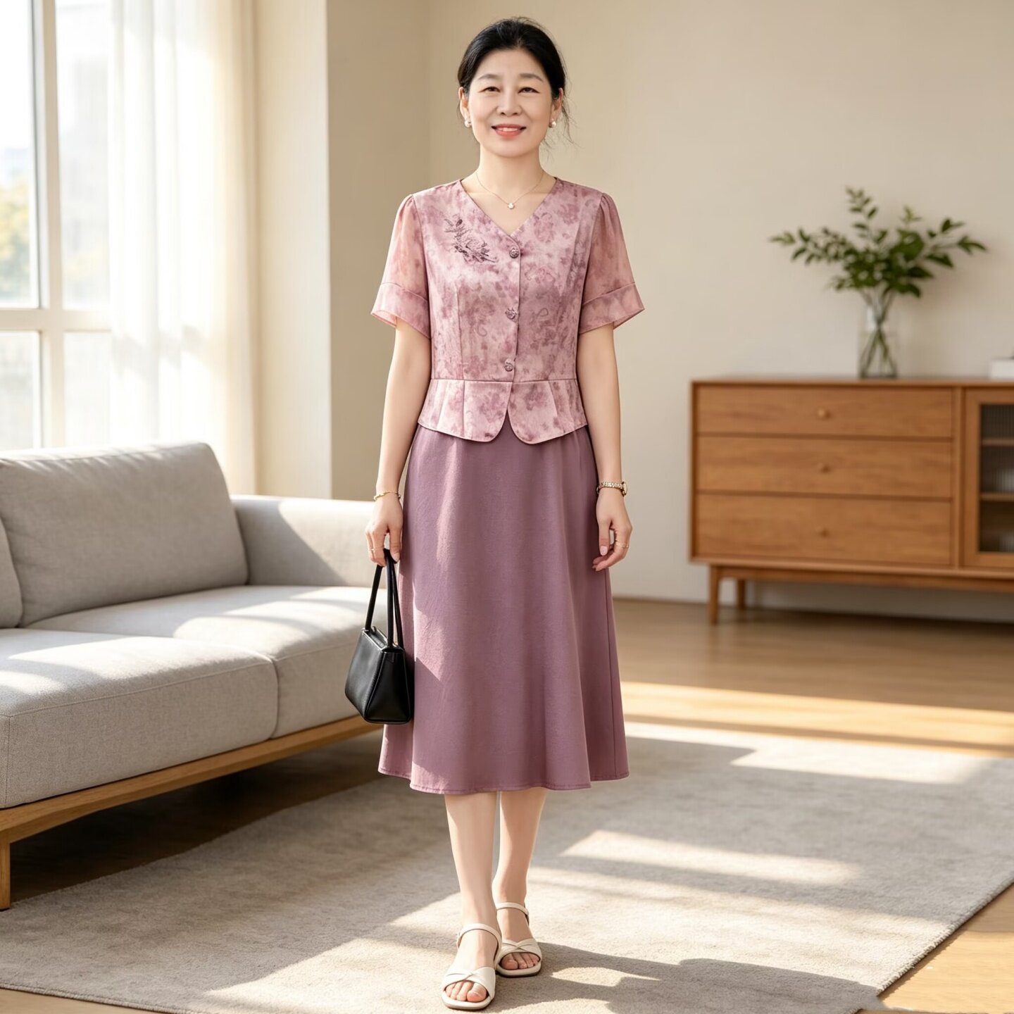 新中式假两件连衣裙婚宴礼服裙子