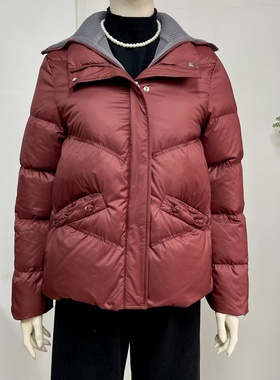 妈妈冬装短款红色羽绒服外套女2025新款中老年人保暖加厚轻薄棉服