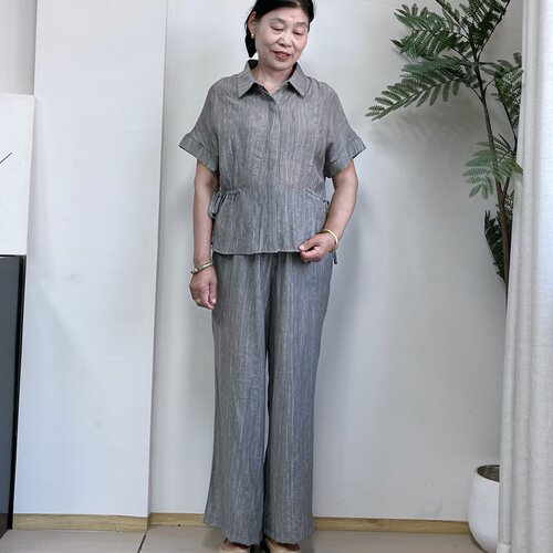 妈妈夏减龄洋气两件套中老年大码