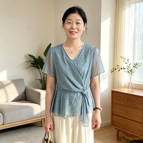 年轻妈妈装夏季气质时尚短袖小衫