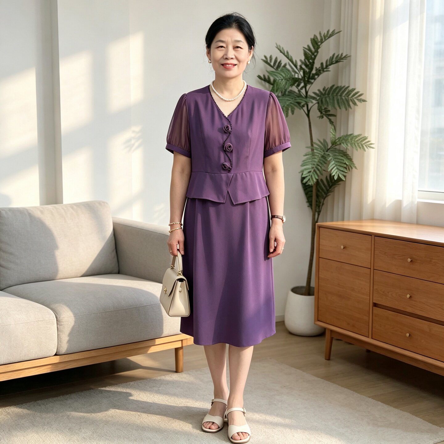 妈妈装洋气高级感连衣裙2026夏季