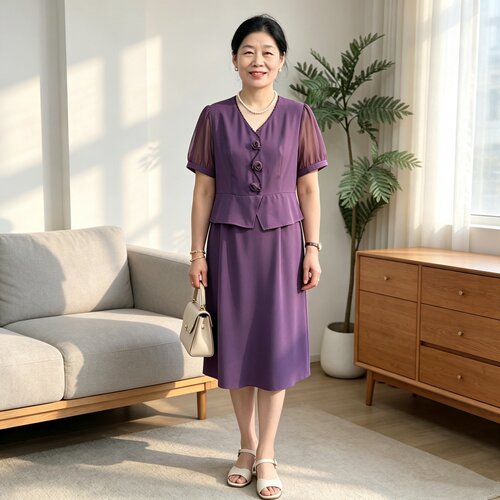 妈妈装洋气高级感连衣裙2026夏季