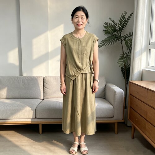 中年妈妈夏季短袖半身裙女两件套