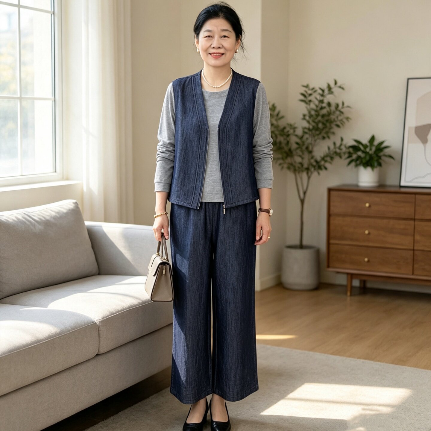 中年妈妈秋装新款休闲套装两件套