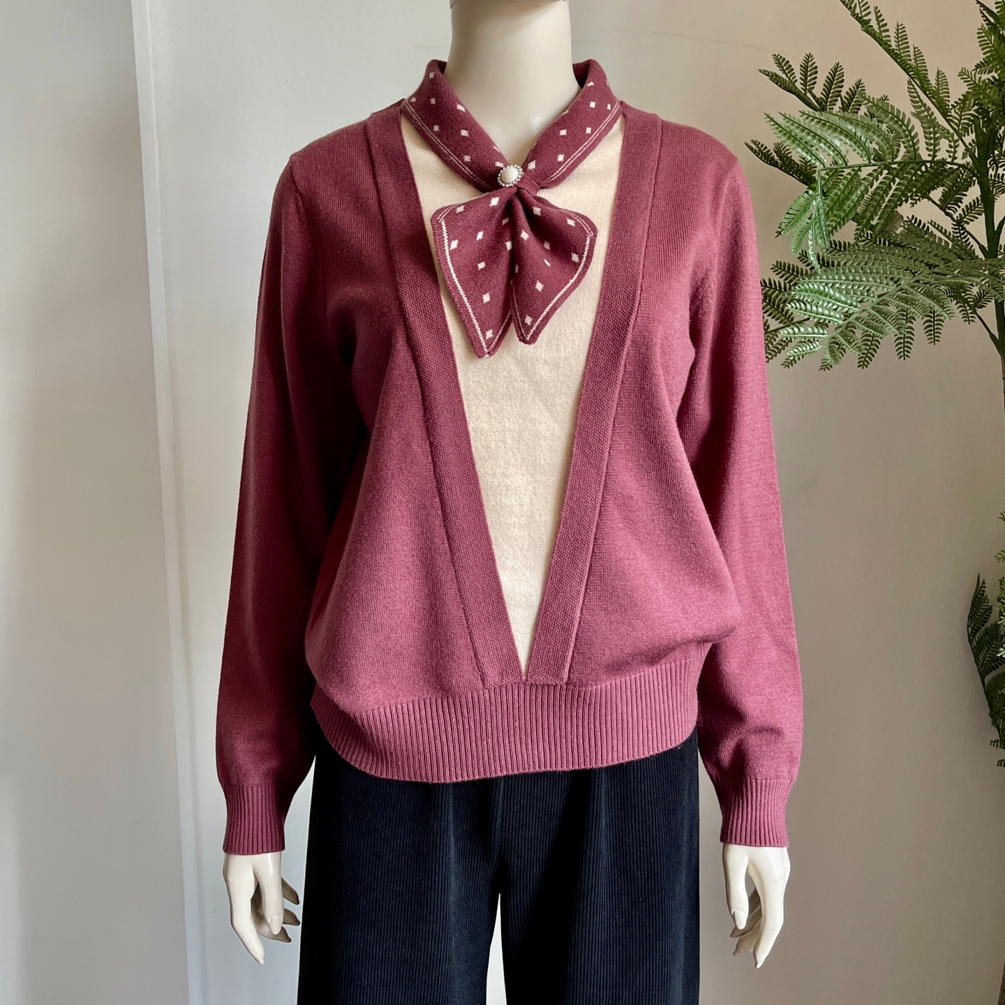 妈妈秋装针织衫上衣加厚毛衣