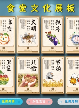 餐厅光盘行动海报食堂文化标语