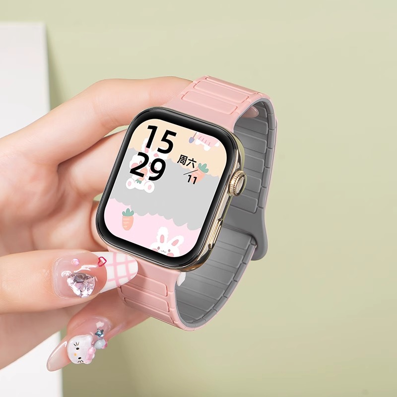 适用于华为watchfit4硅胶磁吸表带4pro工字款腕带智能运动手表fit3一体快拆式表链配件男女时尚专用替换