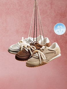 咖啡豆女鞋 鞋 休闲复古德训鞋 新款 子3QS21AM5 女2025春季 商场同款