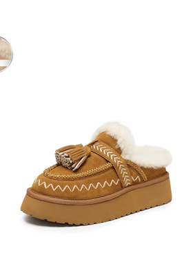 商场同款2025冬新款雪顶松松保暖加绒毛毛鞋厚底雪地靴女D5124DD5