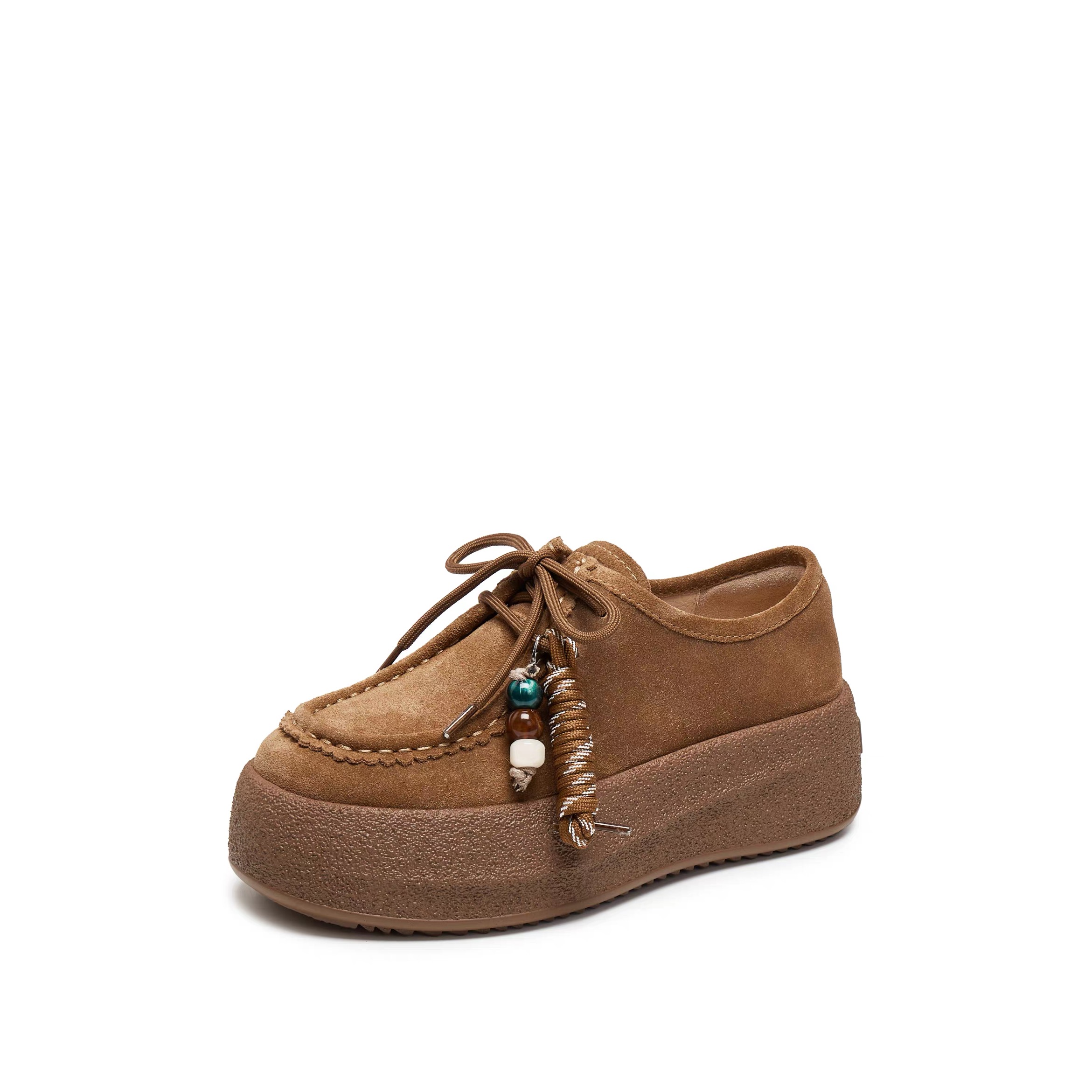 商场同款2025款复古运动休闲鞋厚底增高深口鞋单鞋女鞋子J0261CM5