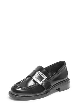 商场同款2026新英伦风复古乐福鞋一脚蹬小皮鞋增高女单鞋9UL22AA6