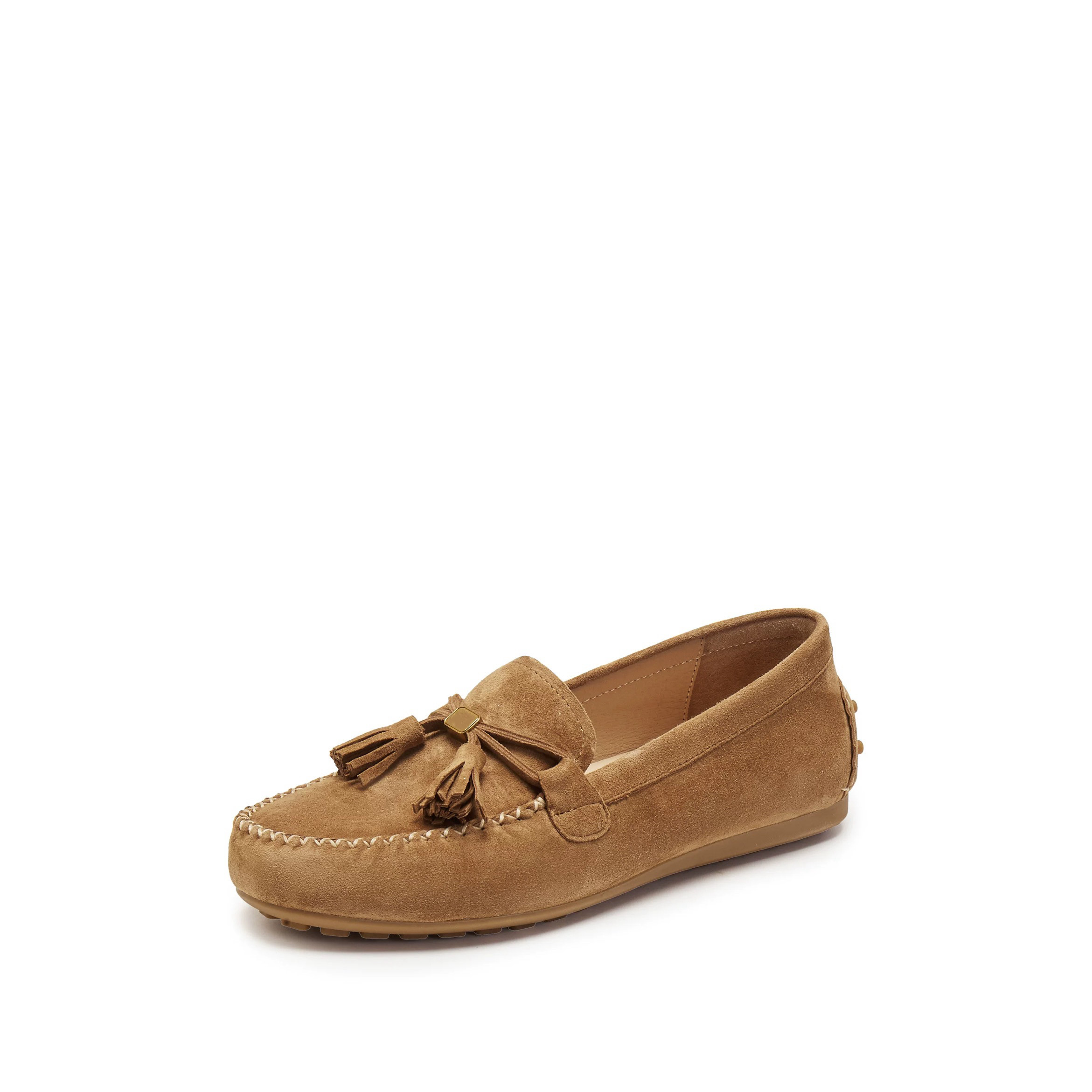 商场同款2026春棕色复古豆豆鞋平底鞋一脚蹬软底单鞋女鞋A9125AA6,女鞋,乐福鞋（豆豆鞋）,淘宝优惠券,粉丝福利购,淘宝优惠卷