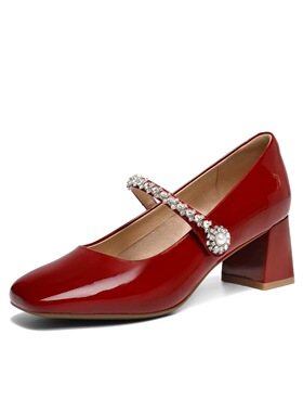 商场同款2026春季新款白月光红色高跟玛丽珍单鞋女婚鞋子F1Y1DAQ6