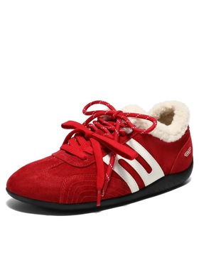 商场同款2025方程式赛车鞋跑道阿甘鞋女鞋新款休闲鞋绒里E2L1DCM5