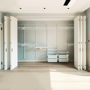 铂耐金属衣柜框架衣架上墙钢架定制卧室家用衣帽间全挂式