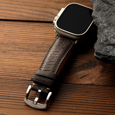 灰色真皮表带适配Applewatch