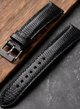 手工蜥蜴皮表带适配劳水鬼豪利时18 19 20 21 22MM快拆男表链耐磨
