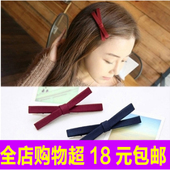 日韩鸭嘴夹发饰品发卡刘海夹盘发头饰简约布艺蝴蝶结头饰