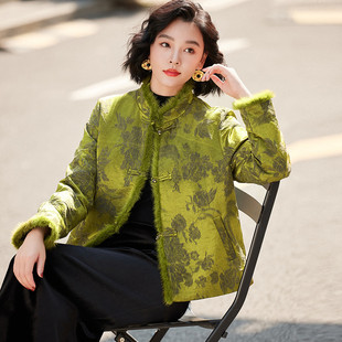 【复古国风羽绒服】2025冬新品气质显贵新中式拼接羽绒外套女